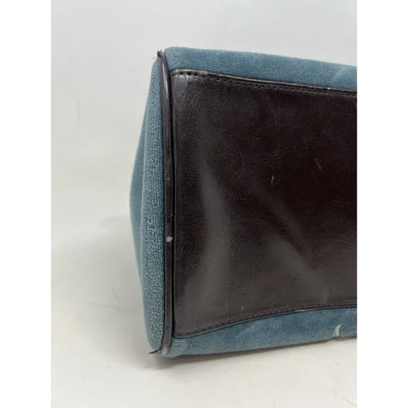 VINTAGE JUICY COUTURE BOWLER BAG * RARE BLUE VELVET *